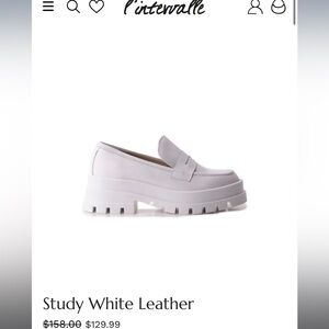 l'intervalle Study White Leather loafers